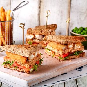 Gluten Free Fish Club Sandwich