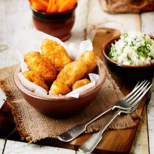 Jumbo Scampi with Colcannon Mash